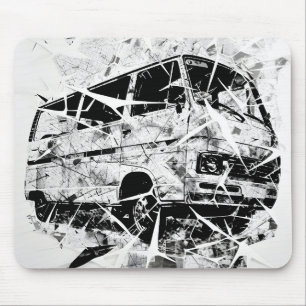 Tapis De Souris Art de rue urbain Abstrait Fourgonnette vintage br