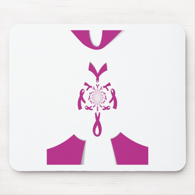 Tapis De Souris Art de sensibilisation au cancer du sein Imprimer (Devant)