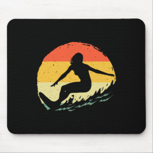 Tapis De Souris Art de surf pour femmes filles plage surfeur hawaï