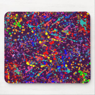 Tapis De Souris Art d'éclaboussure de peinture d'action