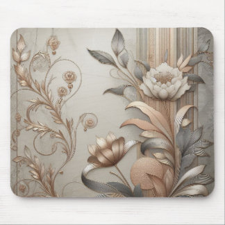 Tapis De Souris Art Déco : Botaniques élégantes et luxe géométriqu
