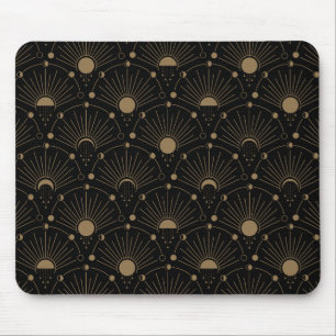 Tapis De Souris Art déco céleste Lune et étoiles Vintages des anné