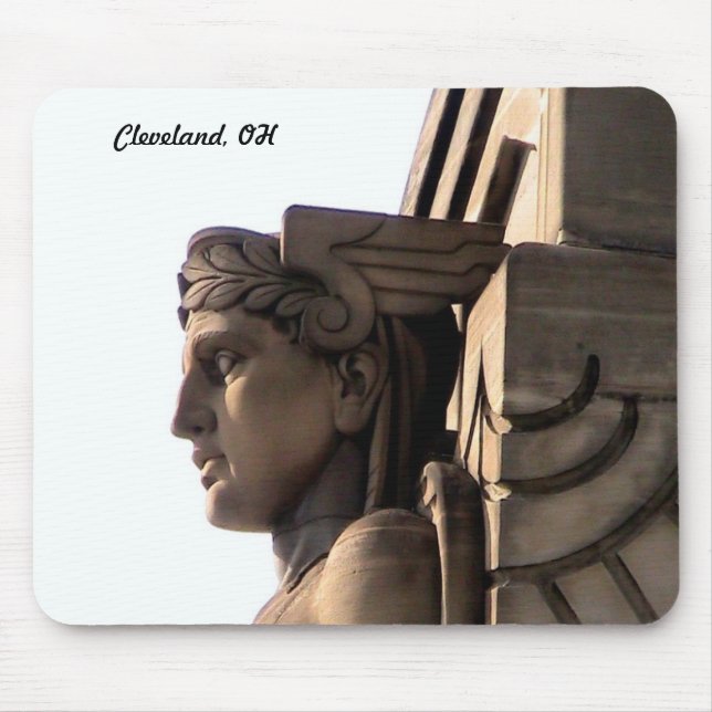 Tapis De Souris Art déco de Cleveland (garde de pont) Mousepad (Devant)