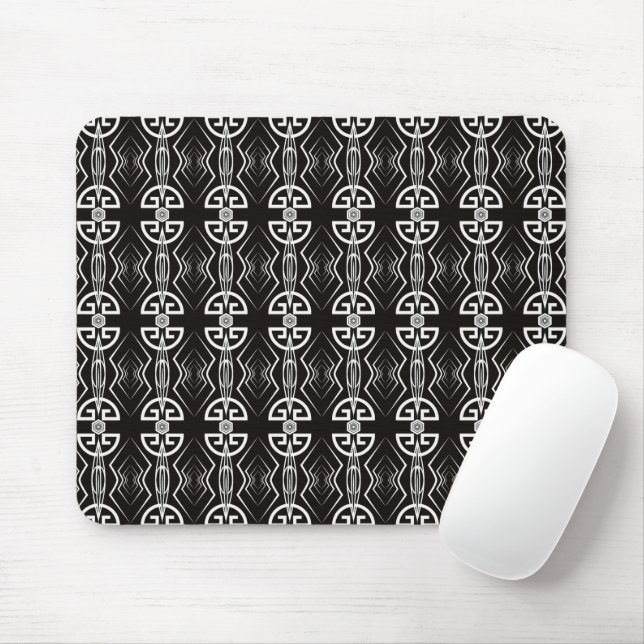 Tapis De Souris Art Déco Noir Et Blanc (Avec souris)