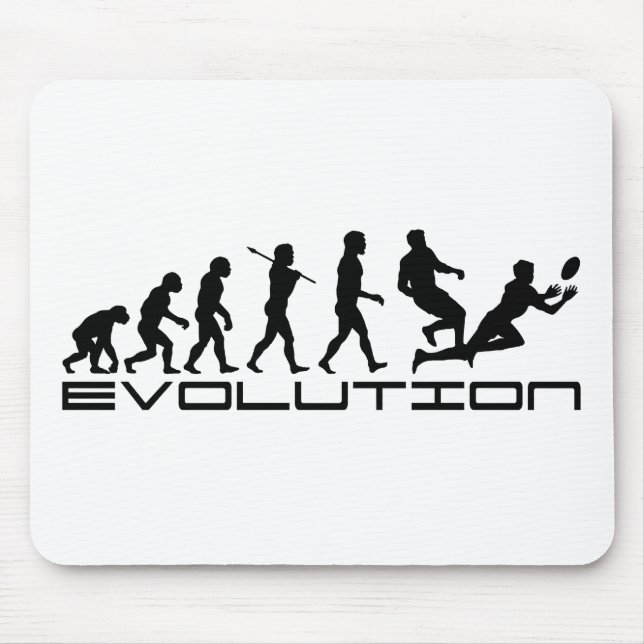 Tapis De Souris Art d'évolution de sport de rugby (Devant)