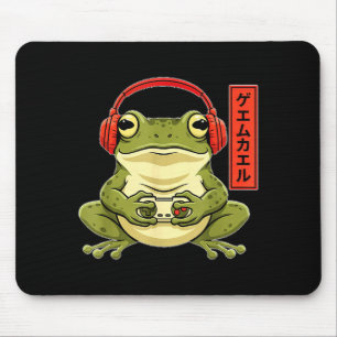 Tapis De Souris Art drôle de grenouille de joueur japonais vintage