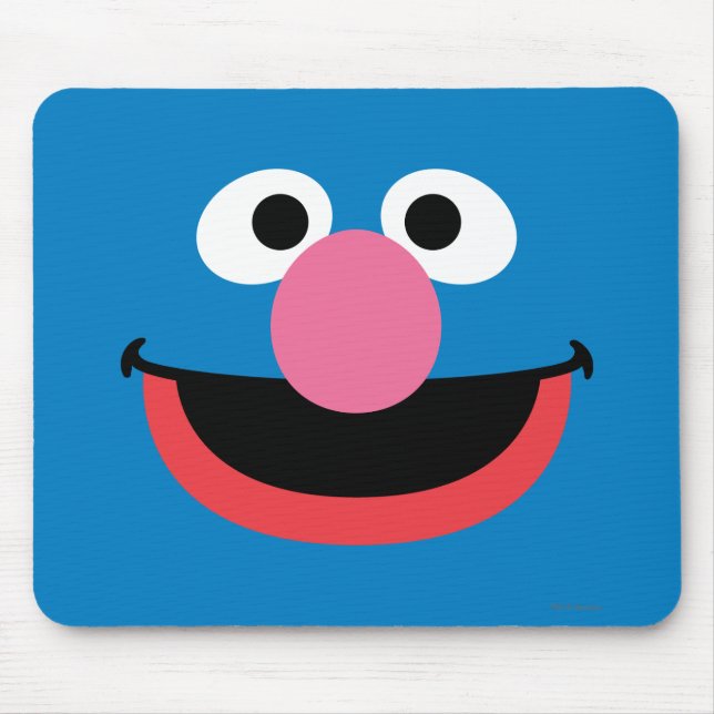 Tapis De Souris Art du visage de Grover (Devant)