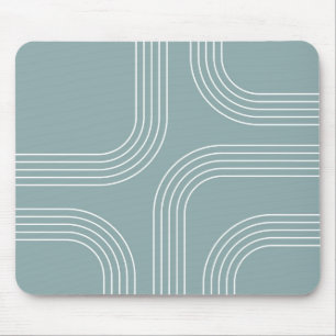 Tapis De Souris Art en ligne de style moyen siècle Abstrait