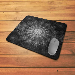 Tapis De Souris Art floral noir Sparkling