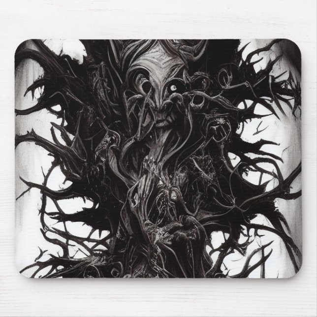 Tapis De Souris Art gothique foncé Biomatter Vile foncé Horizontal (Devant)