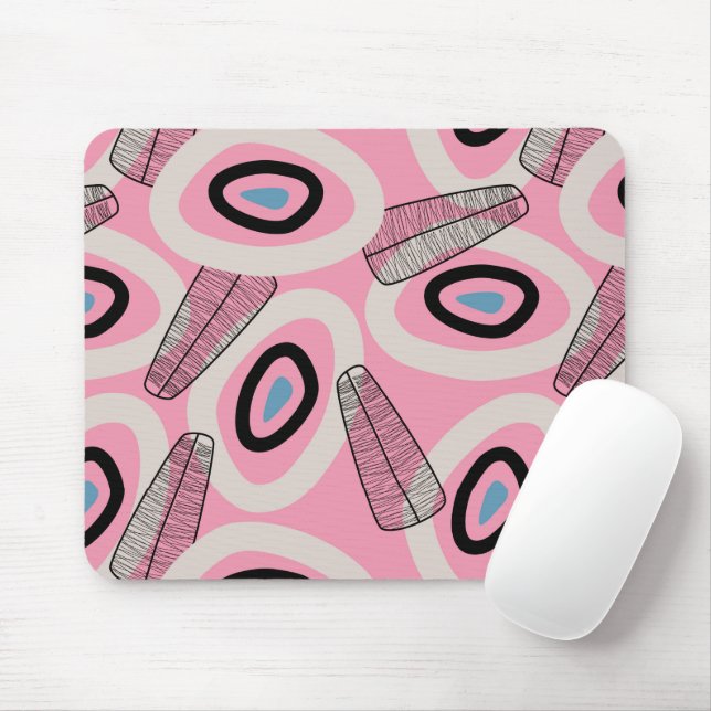 Tapis De Souris Art Moderne Du Milieu Du Siècle En Toute Transpare (Avec souris)