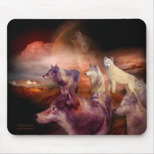 Tapis De Souris Art Mousepad de montagne de loup
