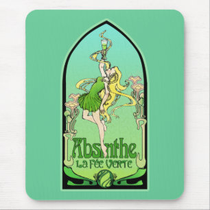 Tapis De Souris Art Nouveau d'absinthe