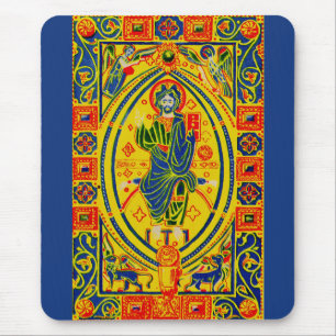 Tapis De Souris Art populaire byzantin Jésus