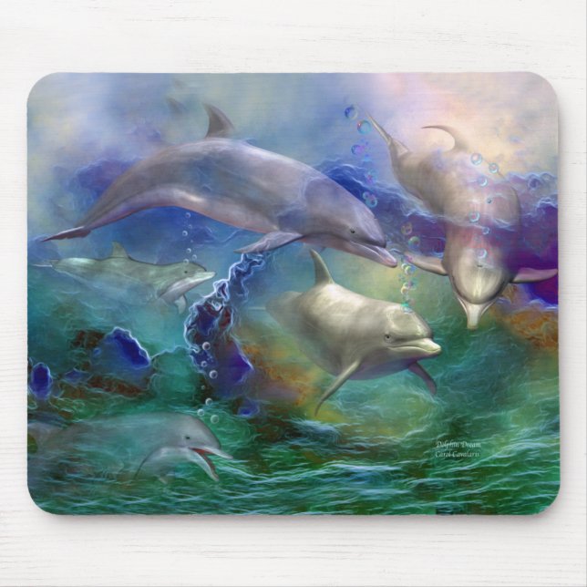 Tapis De Souris Art rêveur Mousepad de dauphin (Devant)