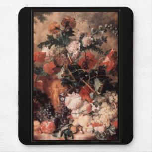 Tapis de souris Art Vintage Nature morte Fleurs