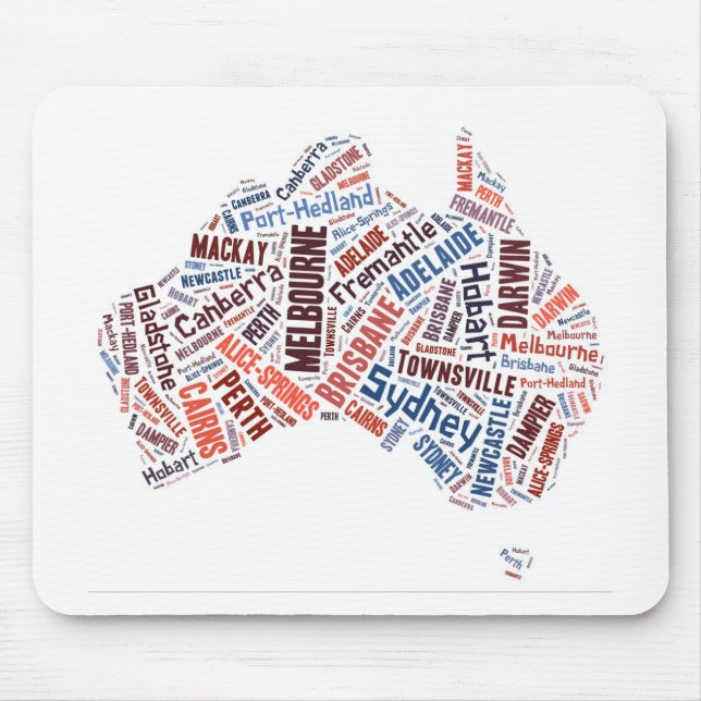 Tapis De Souris Art Word Australie (Devant)