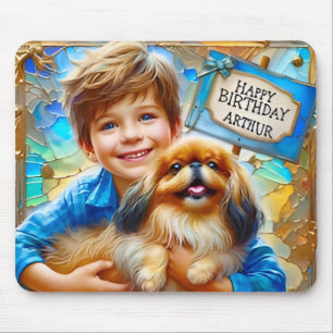 Tapis De Souris ARTHUR ~ Et son chien PET ~ Mousepad