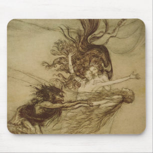 Tapis De Souris Arthur Rackham   le Rhinemaidens taquinant