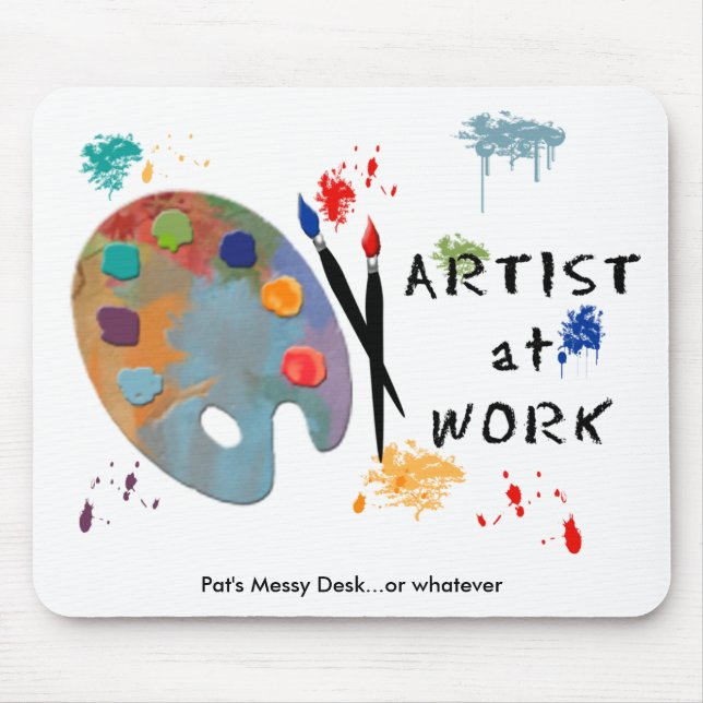 Tapis De Souris Artiste au travail (Devant)
