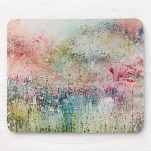Tapis De Souris Artistic Alcohol Ink Abstract Landscape Mousepad  (Devant)