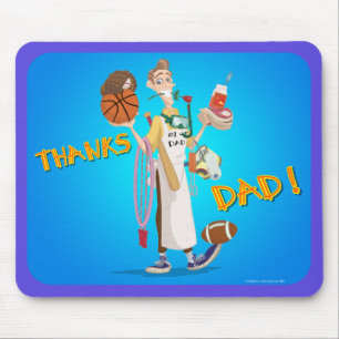Tapis De Souris Arts de fantaisie Design_THANKS_DAD_mousepad