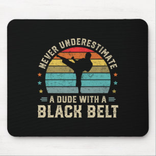 Tapis De Souris Arts martiaux Black Belt Karate Jiu Jitsu Taekwond