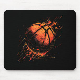 Tapis De Souris Artwork Basketball Lover Watercolor Spire