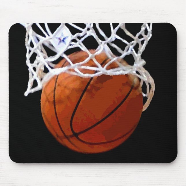 Tapis De Souris Artwork de basket-ball de boule Mousepad (Devant)