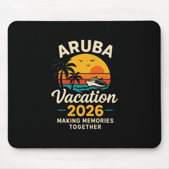 Tapis De Souris Aru Vacation 2026 Family Travel Tee Fun Holiday  (Devant)
