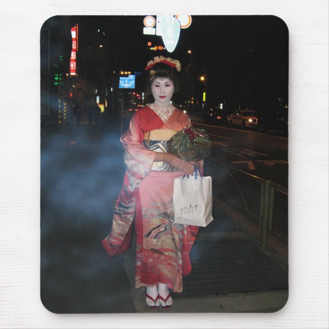 Tapis De Souris Asakusa Geisha Neo Tokyo (Devant)