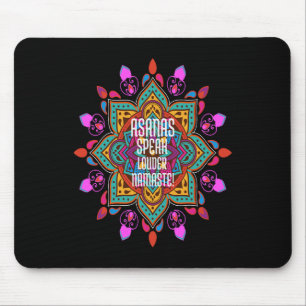Tapis De Souris Asanas Coulent Plus Fort Avec Namaste Mandala Vibr