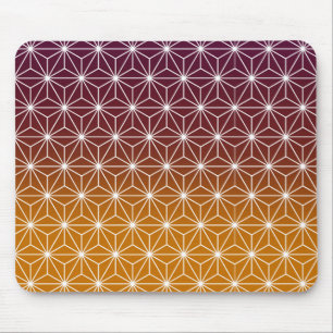 Tapis De Souris Asanoha japonais traditionnel Imprimer Bourgogne e