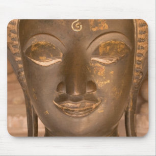Tapis De Souris Asie, Laos, Vientiane, Sculpture en bronze au Wat