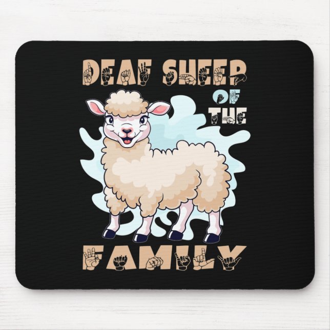 Tapis De Souris ASL gestes main Hand signe langue perte d'audition (Devant)