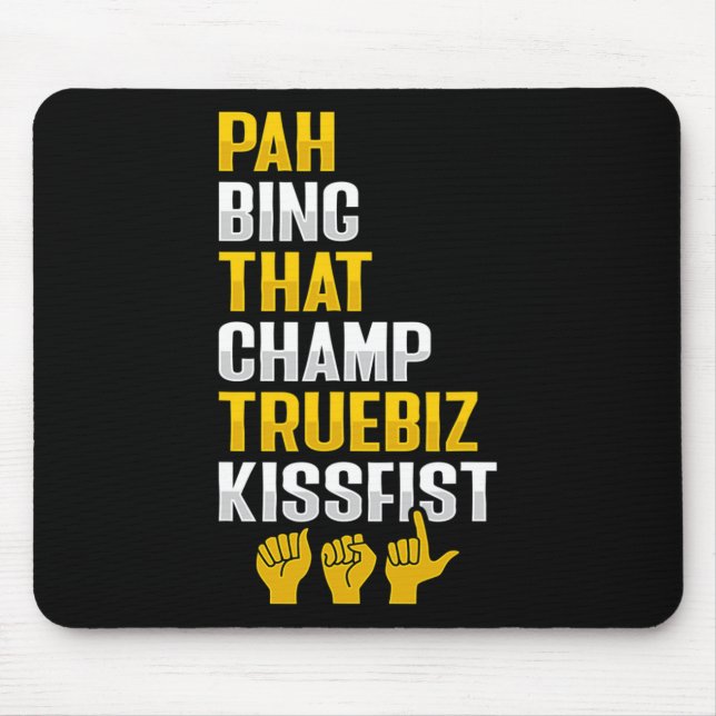 Tapis De Souris Asl Hand Gesture Deaf Hearing Loss Awareness 8  (Devant)