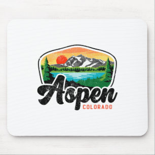 Tapis De Souris Aspen Colorado Co Ski alpin Vintage 80s Aspe