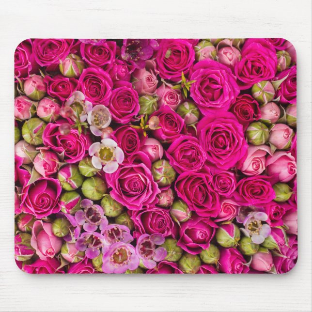 Tapis de souris assez rose d'image de fleur (Devant)