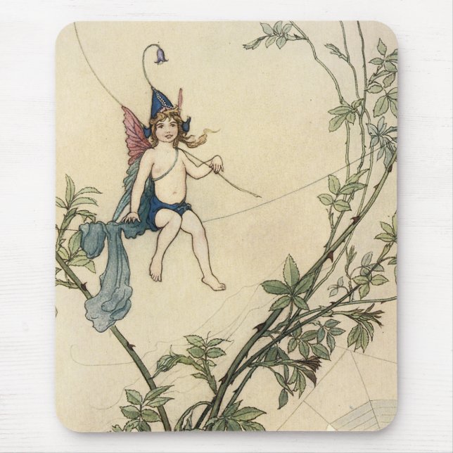 Tapis De Souris Assis sur le fil d'araignée (Devant)
