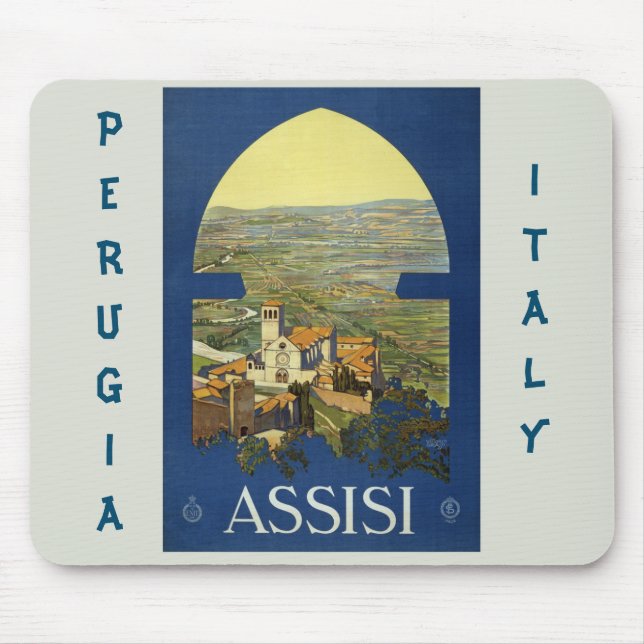 Tapis De Souris Assisi Pérouse Italie (Devant)