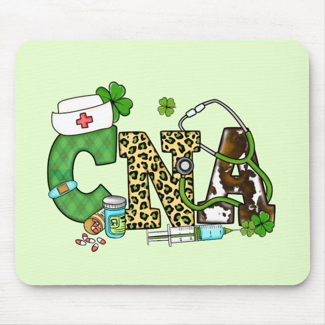 Tapis De Souris Assistant en soins infirmiers certifié St. Patrick (Devant)
