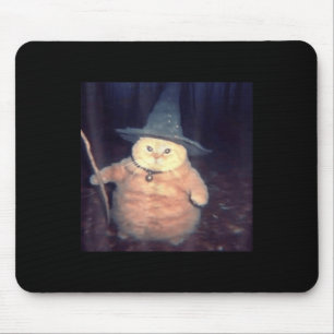 Tapis De Souris Assistant Halloween Chat Mème _1