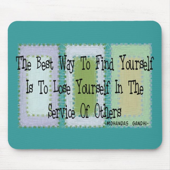 Tapis De Souris Assistant social (citation de Mahandas Gandhi) (Devant)