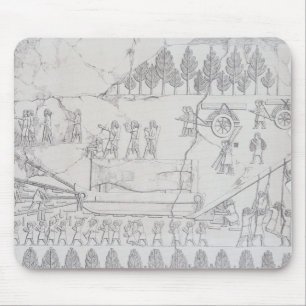 Tapis De Souris Assyriens déplaçant un Taureau à ailes sur un