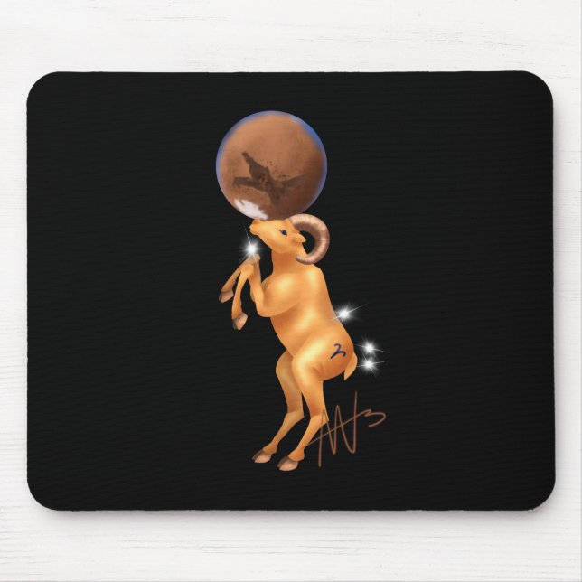 Tapis De Souris Astro Aries Mars Zodiac (Devant)