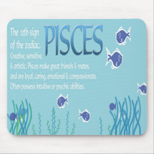Tapis De Souris Astrologie Mousepad de Poissons