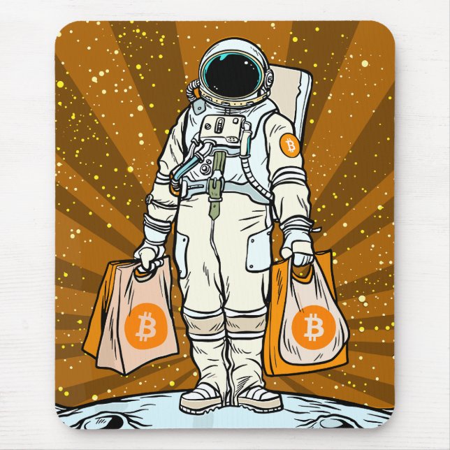 Tapis De Souris Astronaut BITCOIN-HODL-Crypto (Devant)