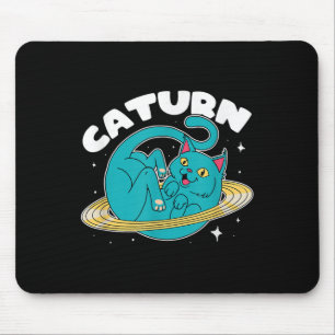 Tapis De Souris Astronaut Cat Planet Saturn Caturn Astronomie Love