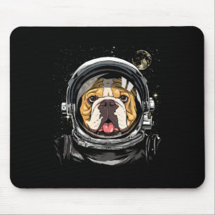 Tapis De Souris Astronaute Américain de l'espace Bulldog Galaxy As