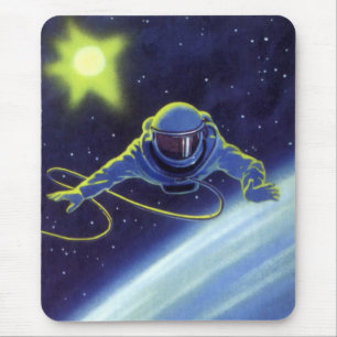 Tapis De Souris Astronaute de science-fiction vintage en sortie ex